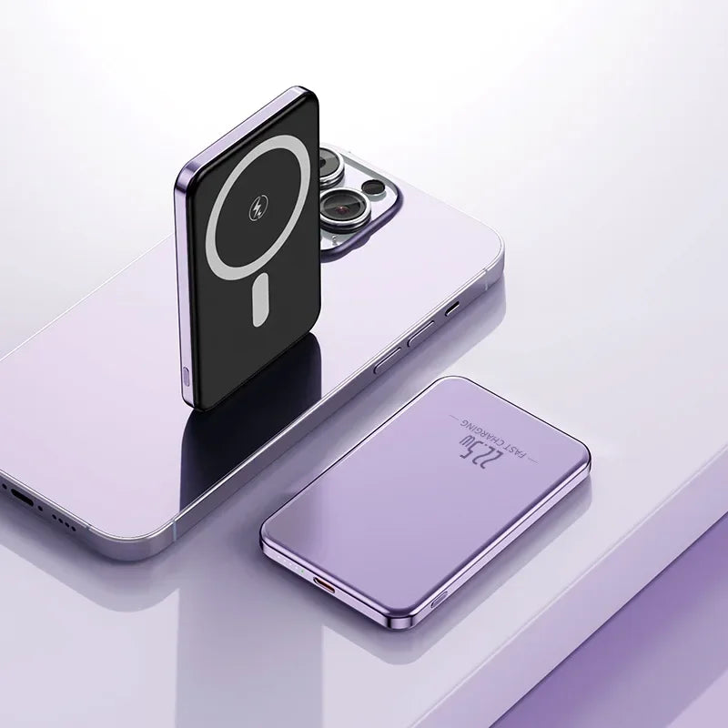 Portable Charger 5000mAh-10000mAh Magnetic Power Bank PD20W Wireless Fast Charging for Magsafe Power Bank