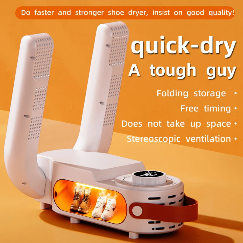 Household Shoe Warmer Heater Quick Drying Deodorizing Sterilizing Shoe Dryer Intelligent Timer Shoe Dryer Adjustable Dryer